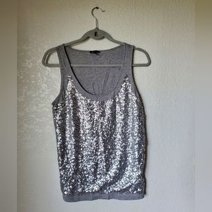 Talbots, Sparkly, Gray, Sleevless Blouse